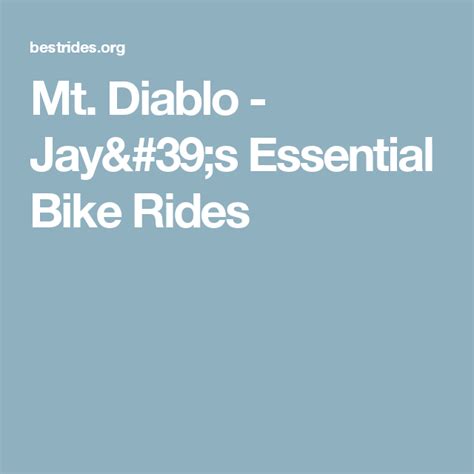 jay's essential rides
